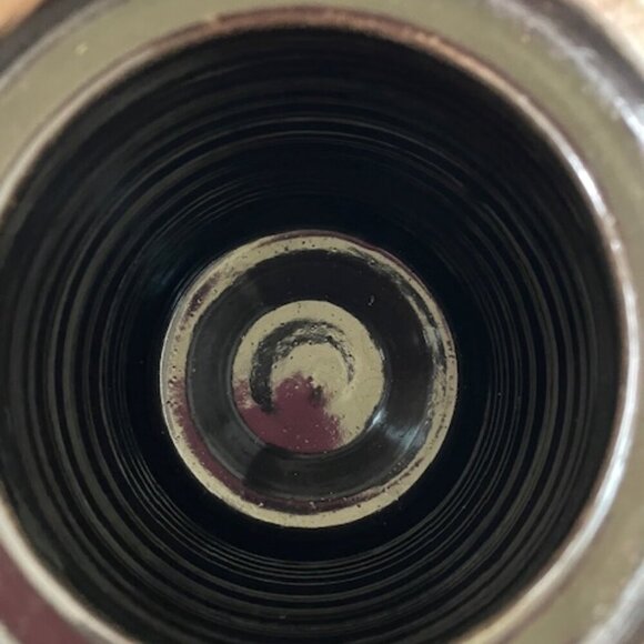 ROWE POTTERY WORKS Salt Glazed Blue Heart Pattern 1990 Crock 8 Cup Capacity - Picture 12 of 16